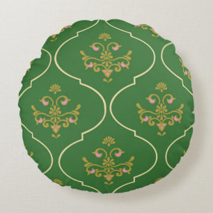 Green Tapestry Round Pillow