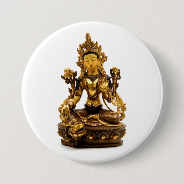 Green Tara Button (Front)