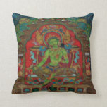 Green Tara from Tibetan Buddhism Throw Pillow