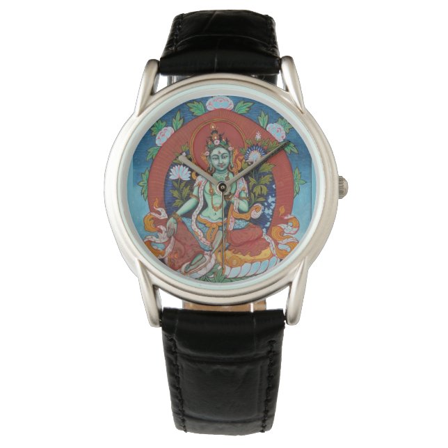 Green Tara Goddess of Compassion Buddhist Watch (Front)