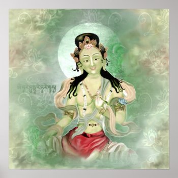 Green Tara Poster by Avanda at Zazzle