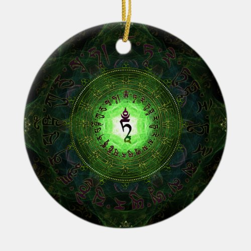 Green Tara _ Protection from dangers and suffering Ceramic Ornament