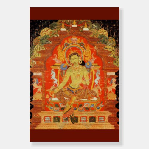 Green Tara Tibetan Buddhist Compassion Deity Hangi Foam Board