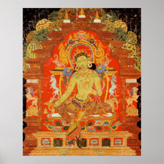 Green Tara Tibetan Goddess Poster