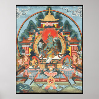 Green Tara Tibetan Thangka Poster