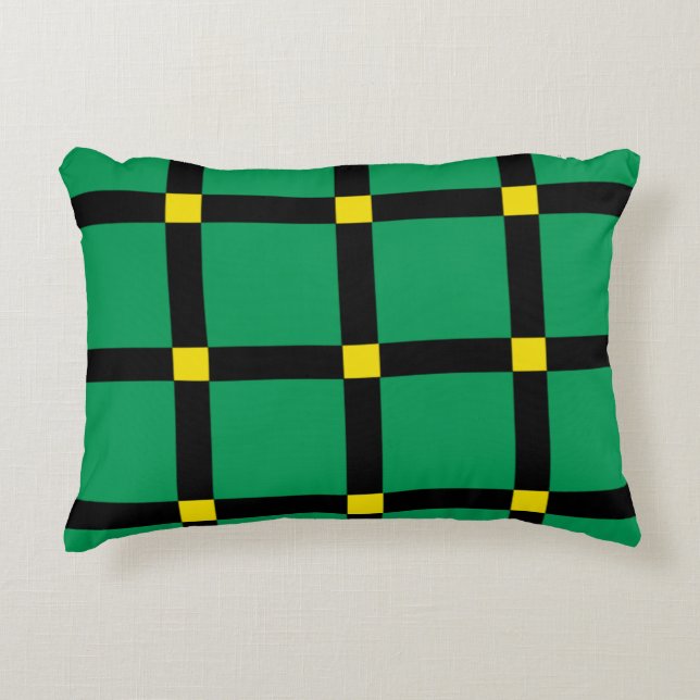 Green Tartan  Accent Pillow (Front)