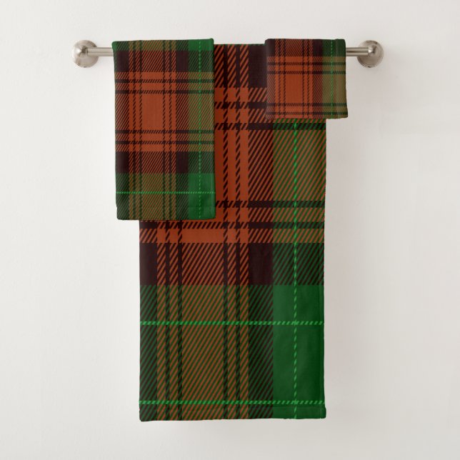 Green Tartan Bath Towel Set (Insitu)