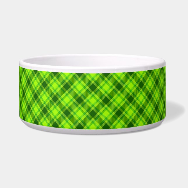 Green Tartan Checkered Plaid Pattern-57578 Bowl (Front)