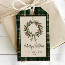 Green Tartan Christmas Wreath
