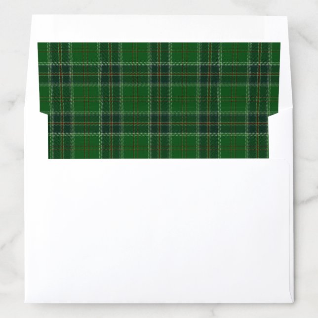 Green Tartan Pattern Envelope Liner (In Envelope)
