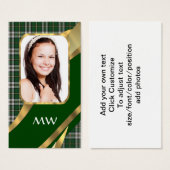 Green tartan photo background (Front & Back)