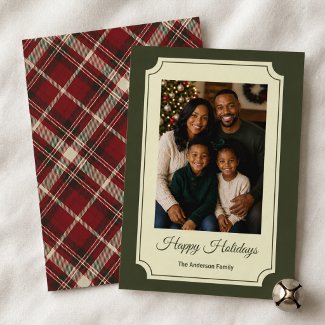Green Tartan Plaid Christmas Photo