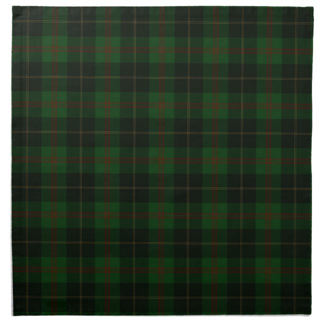 Green Tartan Plaid Scottish Pattern Cloth Napkin (Front)