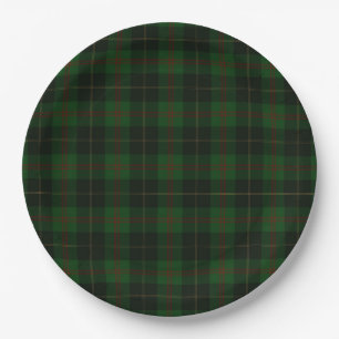 Green Tartan Plaid Scottish Pattern Paper Plates