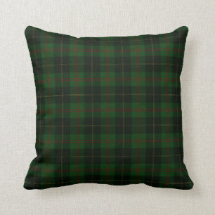 Green Tartan Plaid Scottish Pattern Throw Pillow