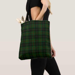 Green Tartan Plaid Scottish Pattern Tote Bag