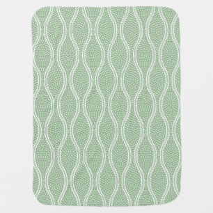 Green Tatewaku Same Komon Baby Blanket