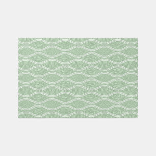 Green Tatewaku Same Komon (large scale) Outdoor Rug