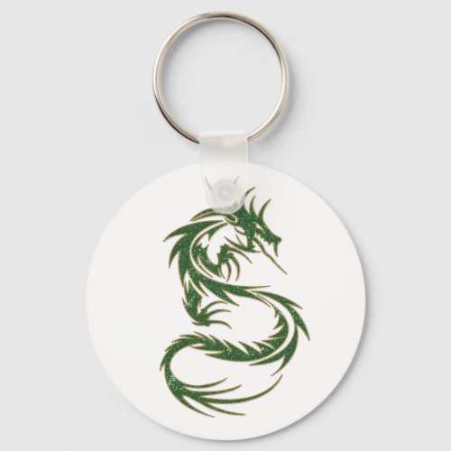 Green Tattoo Dragon Keychain