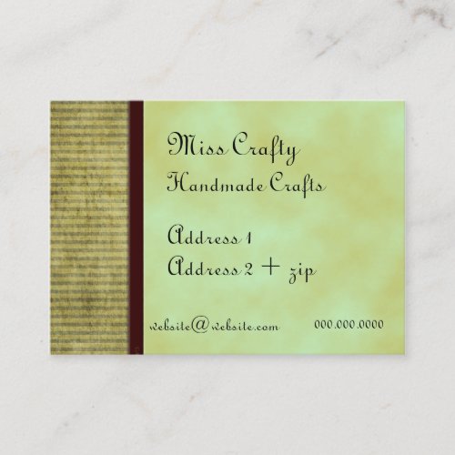 Green Tea Custom Business Card