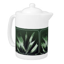 Green Tea Leaves Teapot