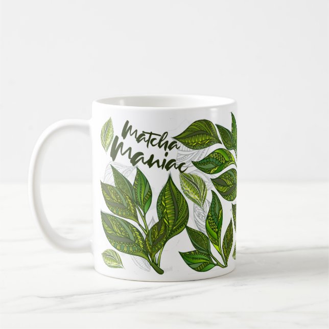 Green Tea Lover Matcha Maniac Mug (Left)