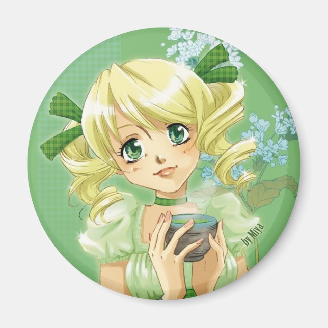 green tea magnet (Front)
