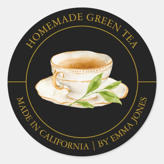 Green Tea Modern label (Front)