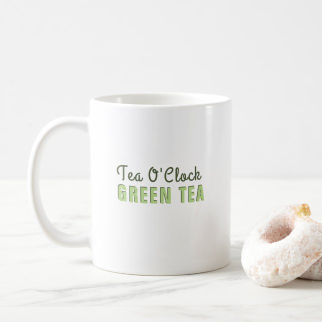 Green Tea Personalized Coffee Mug (With Donut)