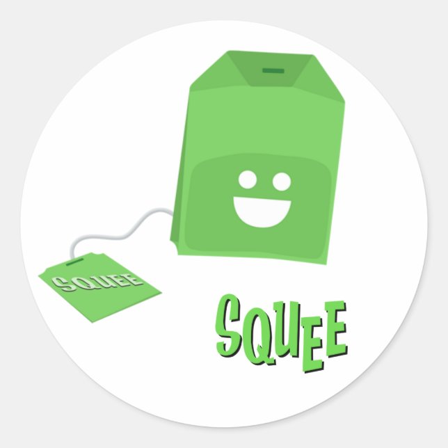 Green Tea Squee-Bag Sticker (Front)