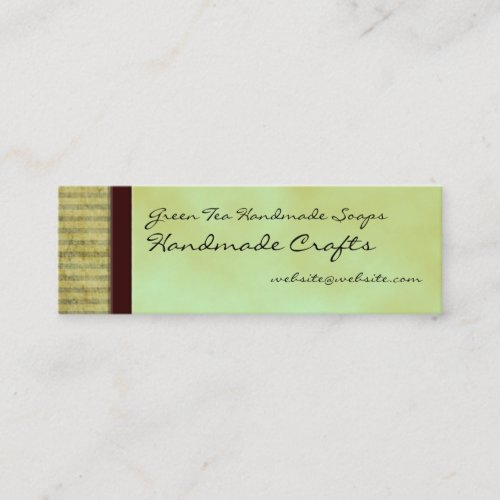 Green Tea Theme Business Card Hangtag