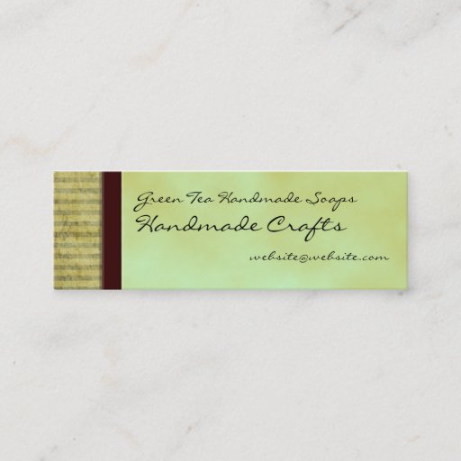 Customizable Green Tea Theme Business Card Hangtag