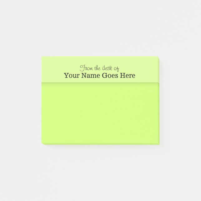 Green teachers name desk note organizer (Front)