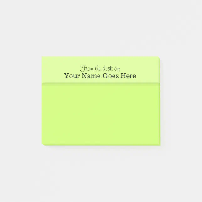 Green teachers name desk note organizer | Zazzle
