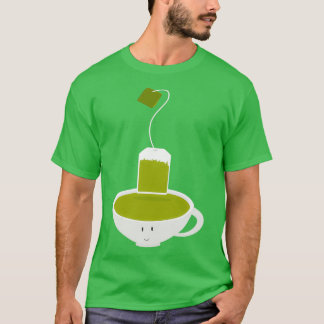 Green teacup and tea bag T-Shirt