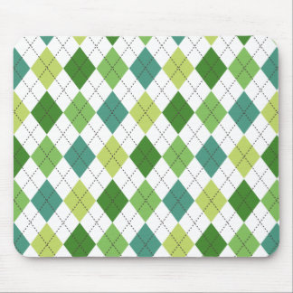 Green, Teal, and Lime Argyle Preppy Mousepad