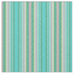 Green, Teal and Pink Abstract Geometric Stripes Fabric