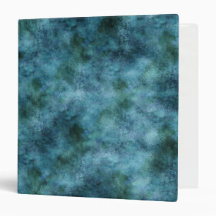 Green Teal Aqua Blue Earth Ocean Marble Abstract 3 Ring Binder