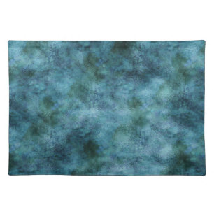 Green Teal Aqua Blue Earth Ocean Marble Abstract Cloth Placemat