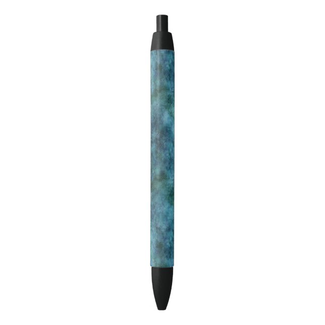 Green Teal Aqua Blue Earth Ocean Marble Abstract Pen (Front Vertical)