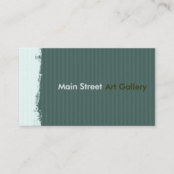 Green Teal  Bold Brushstrokes Splat  Abstract  Art Business Card by 911business at Zazzle