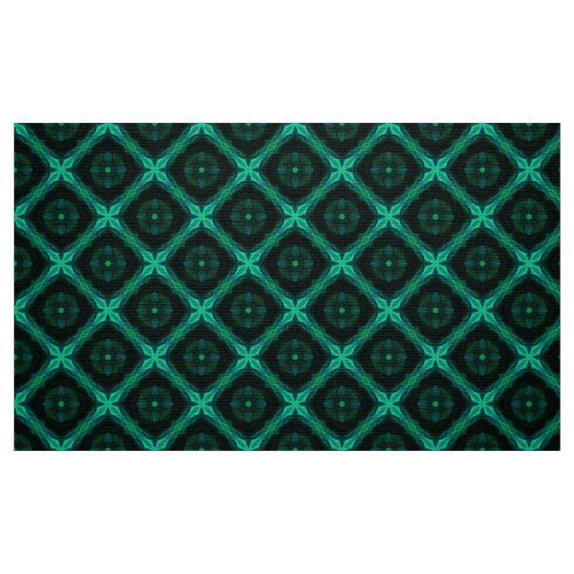 Green Teal Custom cotton fabric by the yard (Fat Quarter)