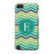 Green Teal Grey Gray Chevron Monogram