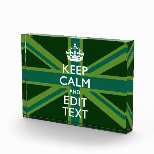 Green Teal Keep Calm And Get Your Text Union Jack Award