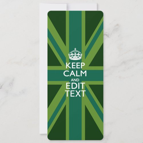 Green Teal Keep Calm And Have Your Text Union Jack