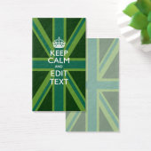 Green Teal Keep Calm And Your Text Union Jack (Desk)