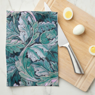 Green & Teal Morris Leaves  Kitchen Towel