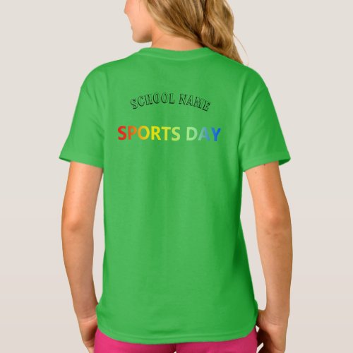 Green Team Cheer stand leading Squad _ sport Day  T_Shirt