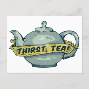Green Teapot thirst tea Postcard