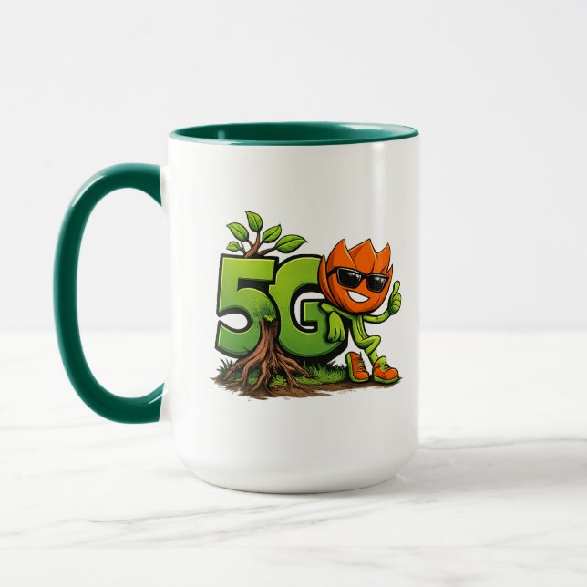 Green Tech Mascot Combo Mug (Left)